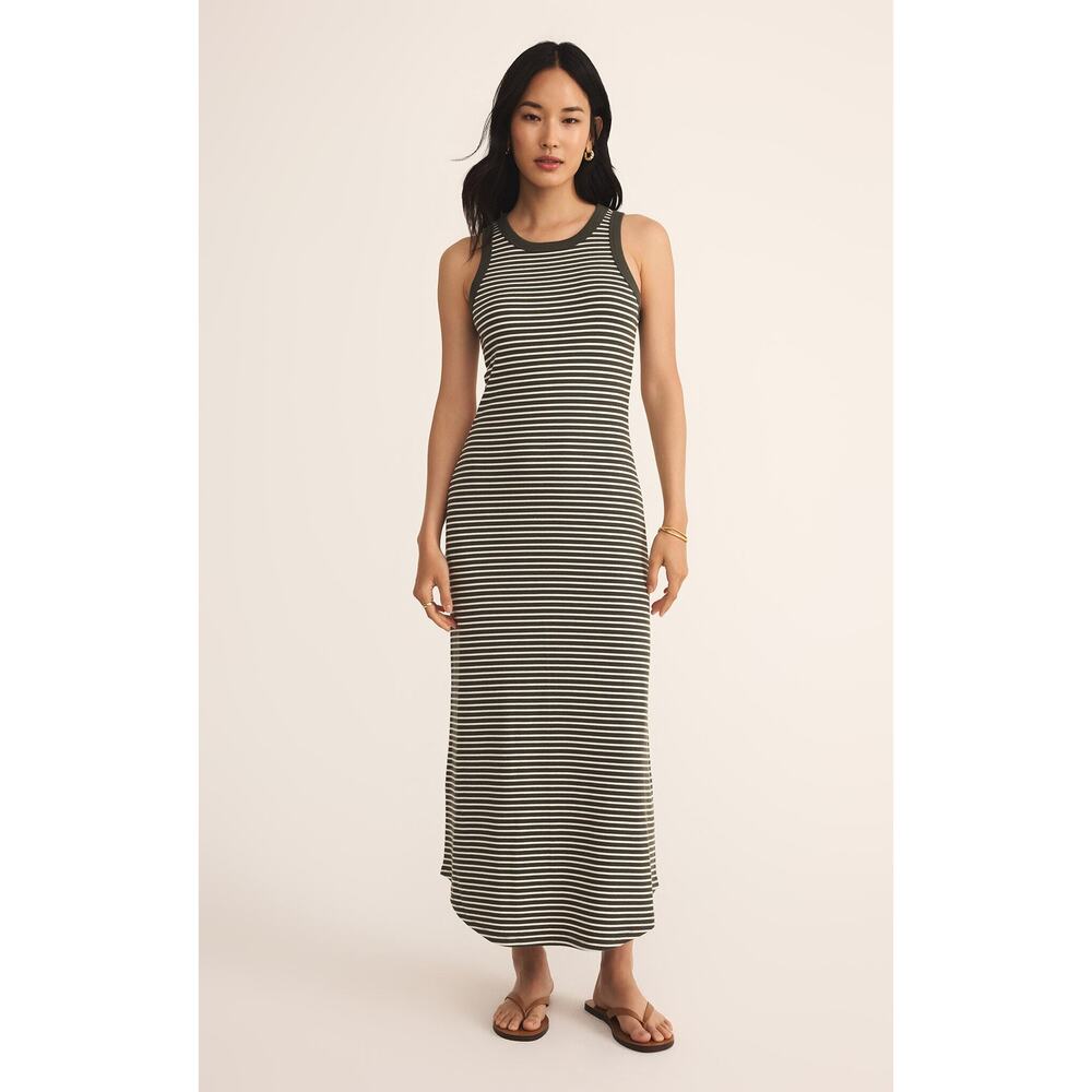Z Supply Goodwin Stripe Midi Dress - Dark Agave NWT VARIOUS SIZES